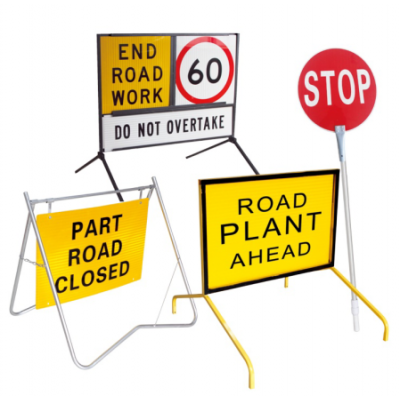 2017A road sign, swing stand signs